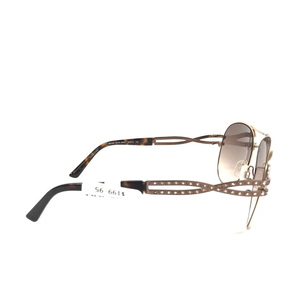 Bebe Sunglasses BB7200 710 GOLD Brown Aviator Frames with Brown Gradient Lenses